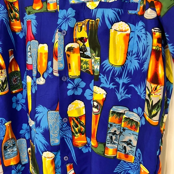 V.H.O. Hawaiian Blue beer short sleeve shirt size Large - Picture 4 of 7